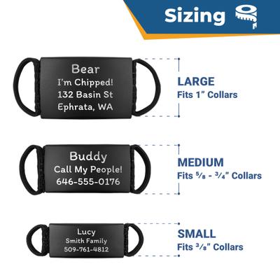 Show full view: GoTags Silent Steel Personalized Cat & Dog ID Tag, Gold, Large slide 4 of 9