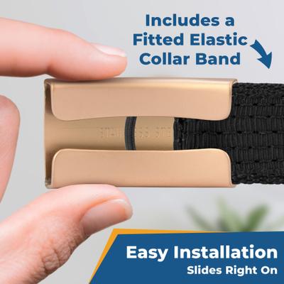 Show full view: GoTags Silent Steel Personalized Cat & Dog ID Tag, Gold, Large slide 5 of 9