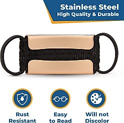 GoTags Silent Steel Personalized Cat & Dog ID Tag, Silver, Large slide 2 of 7