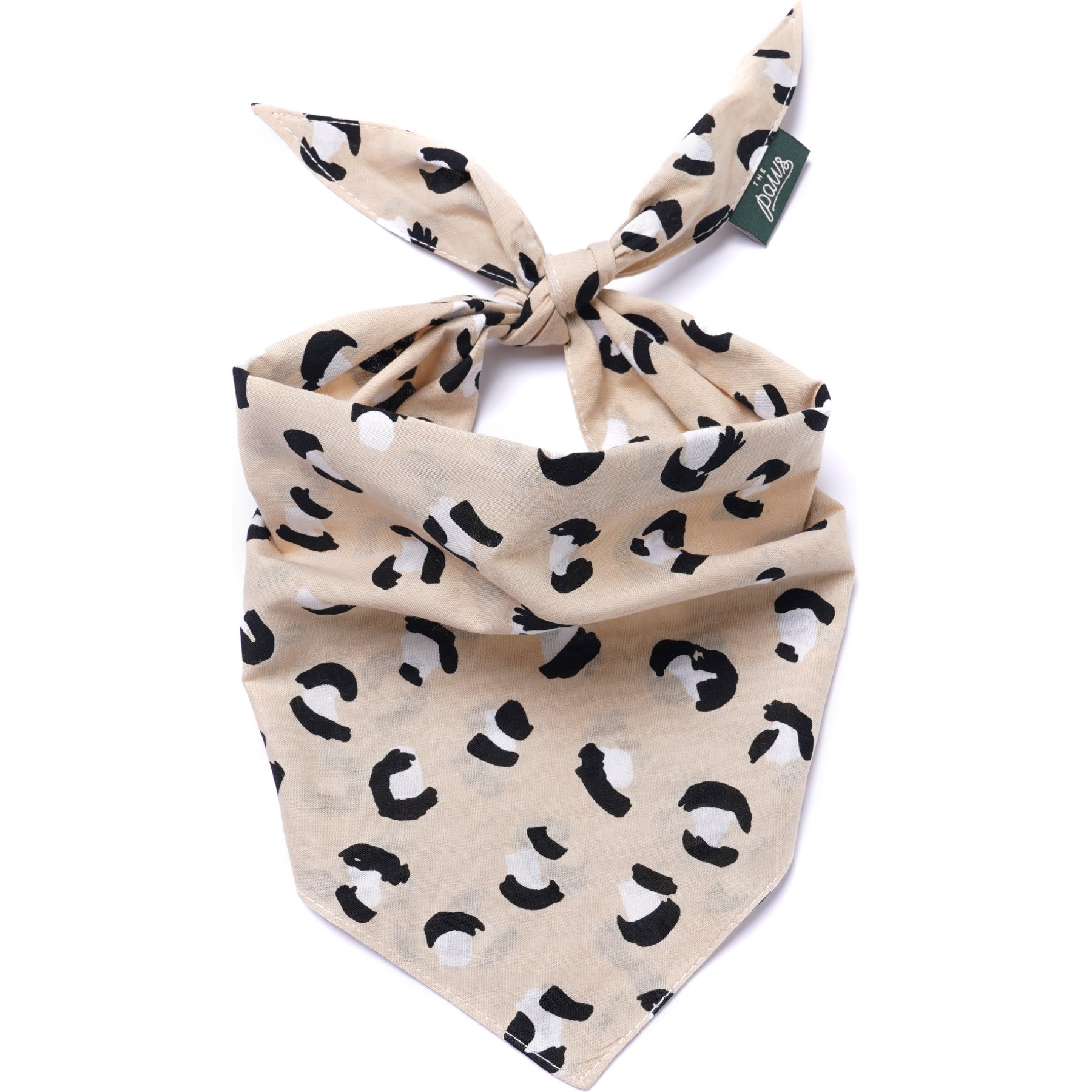 The Paws Urban Dog & Cat Bandana, Beige, Medium