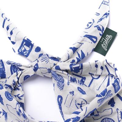 Show full view: The Paws Wander Dog Bandana, Blue, Small slide 6 of 7