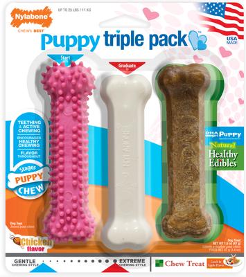 Show full view: Wee-Wee Puppy Pee Pads, 28 x 34-in + Nylabone Puppy Chew Toy slide 6 of 9