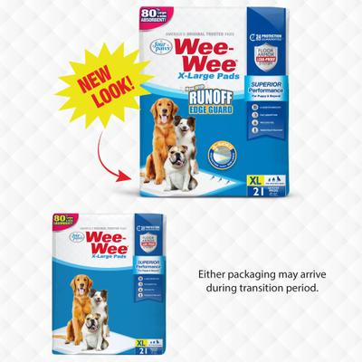 Show full view: Wee-Wee Puppy Pee Pads, 28 x 34-in + Nylabone Puppy Chew Toy slide 3 of 9