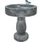 Show in main carousel: Sunnydaze Decor Bird Bath with Feeder Compartment, Grey slide 2 of 9