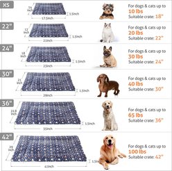Mora Pets Ultra Soft Reversible Dog & Cat Pad, Dark Blue, 18-in slide 2 of 9