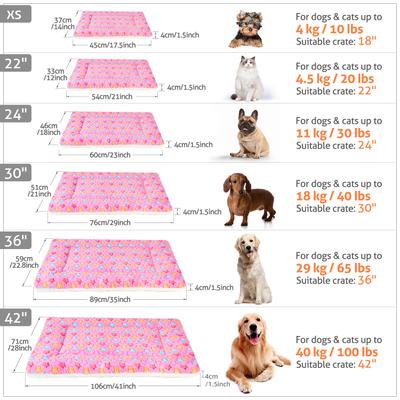 Show full view: Mora Pets Ultra Soft Reversible Dog & Cat Pad, Pink, 24-in slide 6 of 10