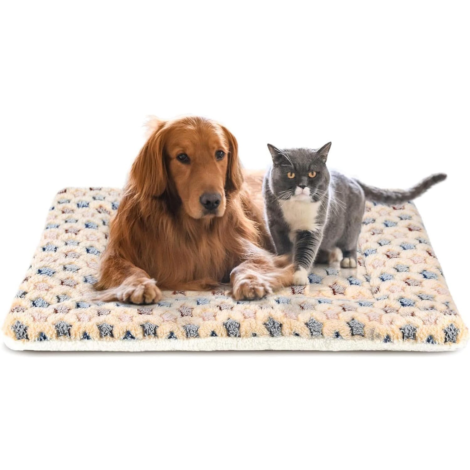 Mora Pets Ultra Soft Reversible Dog & Cat Pad, Brown, 42-in