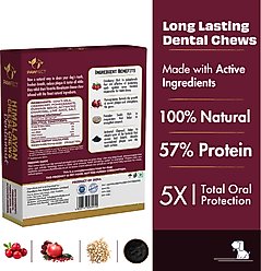 Pawfect Dentamust Himalayan Cheese Chews Medium All Natural High-Protein Grain-Free with Cranberry Pomengranate Pumpkin seeds & Activated Charcoal Dental Dog Treats, 3 count slide 2 of 7