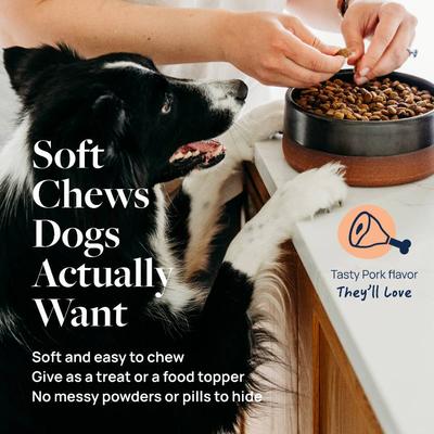 Show full view: Veterinary Formula Smart Vitality Pork Flavor Soft Chew Senior Support Supplement for Dogs, 60 count slide 6 of 11