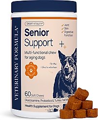 Veterinary Formula Smart Vitality Pork Flavor Soft Chew Senior Support Supplement for Dogs, 60 count
