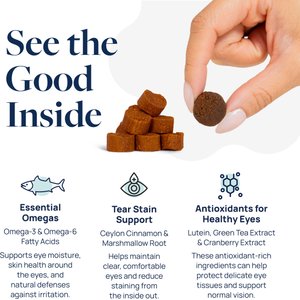 Veterinary Formula Smart Vitality Pork Flavor Soft Chew Eye Health Supplement for Dogs, 60 count