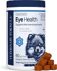 Veterinary Formula Smart Vitality Pork Flavor Soft Chew Eye Health Supplement for Dogs, 60 count