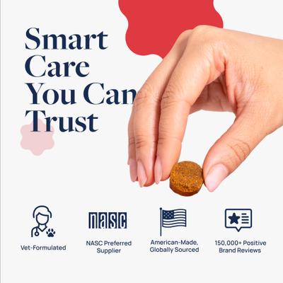 Show full view: Veterinary Formula Smart Vitality Pork Flavor Soft Chew Hip & Joint Supplement for Dogs, 60 count slide 6 of 10