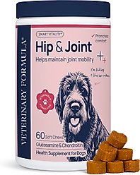 Veterinary Formula Smart Vitality Pork Flavor Soft Chew Hip & Joint Supplement for Dogs, 60 count
