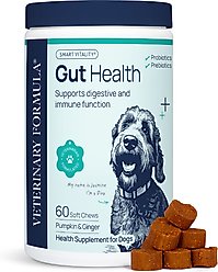 Veterinary Formula Smart Vitality Pork Flavor Soft Chew Gut Health Supplement for Dogs, 60 count