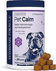 Veterinary Formula Smart Vitality Pork Flavor Soft Chew Pet Calm Supplement for Dogs, 60 count