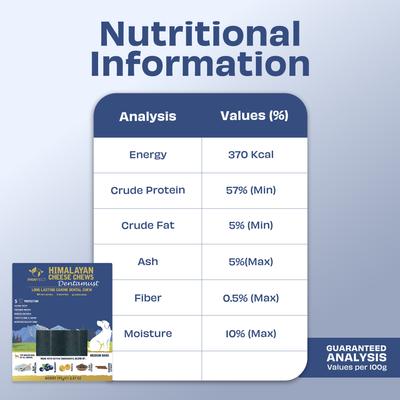 Show full view: Pawfect Dentamust Himalayan Cheese Chews Medium All Natural High-Protein Grain-Free with Blueberry Blue Sipirulina Papaya Clove Extract & Cinnamon Extract Dental Dog Treats, 3 count slide 6 of 9