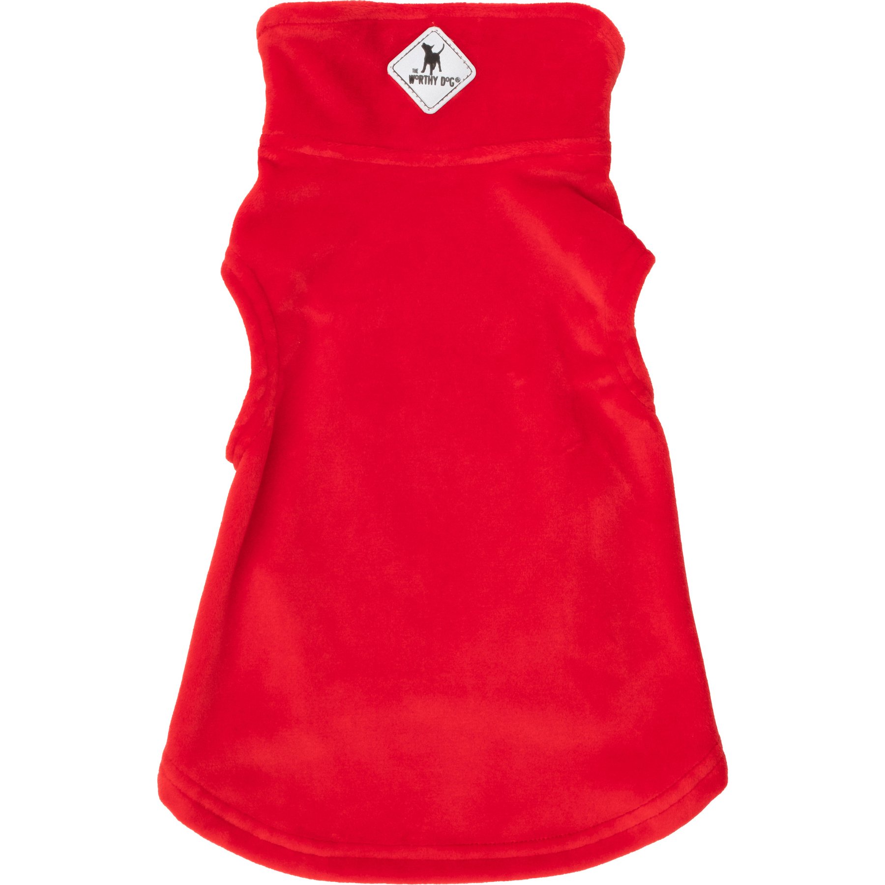 The Worthy Dog Brighton Cozy Pullover Dog Shirt, Red, X-Small