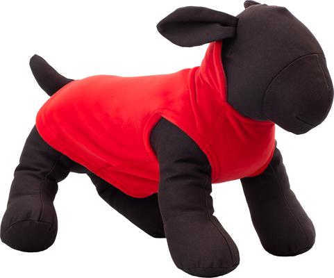 Show full view: The Worthy Dog Brighton Cozy Pullover Dog Shirt, Red, Small slide 2 of 3