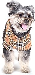 The Worthy Dog Tan Plaid Dog Shirt, Tan, Large slide 2 of 4