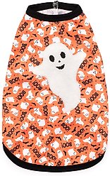 The Worthy Dog Spooky Tee Dog Shirt, Orange, Small