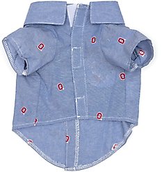 The License House Ohio State Chambray Block O Dog Shirt, Blue, XX-Large slide 2 of 2