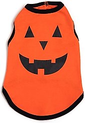 The Worthy Dog Pumpkin Tee Dog Shirt, Orange, Medium