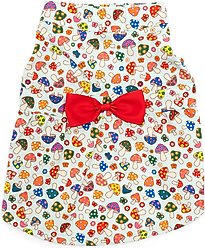 The Worthy Dog Mushrooms Dog Dress, Mint, XX-Large