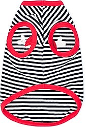 The Worthy Dog Pirate Tee Dog Shirt, Black/White, Large slide 2 of 4