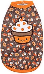 The Worthy Dog Pumpkin Spice Tee Dog Shirt, Brown, X-Large