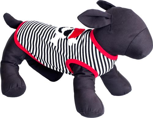 Show full view: The Worthy Dog Pirate Tee Dog Shirt, Black/White, X-Small slide 3 of 6