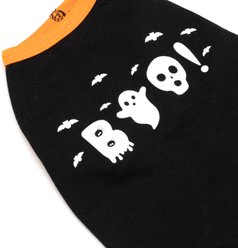 The Worthy Dog Glow in the Dark Boo! Tee Dog Shirt, Black, Large slide 2 of 3