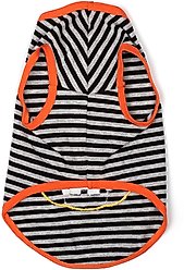 The Worthy Dog Jack-O-Lantern Tee Dog Shirt, Black/Gray, Large slide 2 of 2