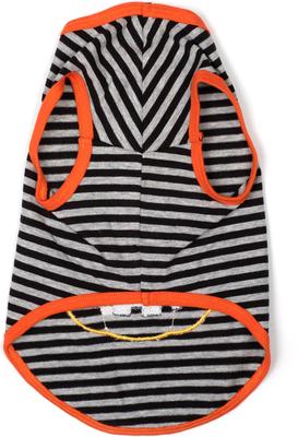 Show full view: The Worthy Dog Jack-O-Lantern Tee Dog Shirt, Black/Gray, X-Small slide 2 of 3