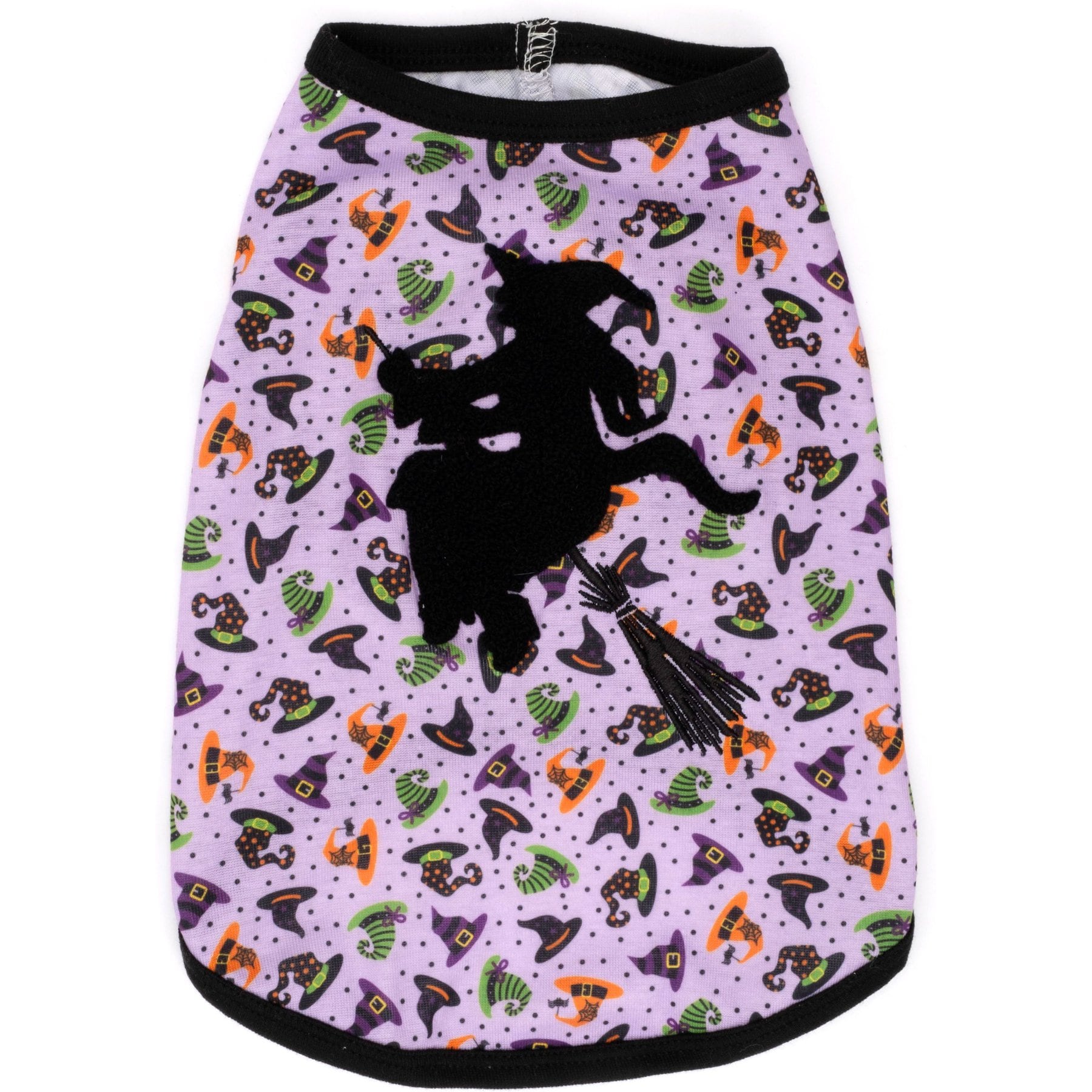 The Worthy Dog Bewitched Tee Dog Shirt, Purple, Medium