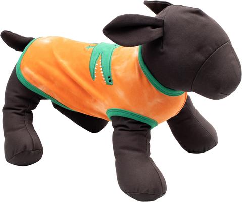 Show full view: The Worthy Dog Alligator Tee Dog Shirt, Orange, XX-Large slide 2 of 4