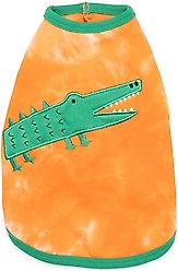 The Worthy Dog Alligator Tee Dog Shirt, Orange, XX-Large