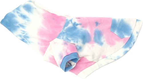 Show full view: The Worthy Dog Tie Dye Dog Hoodie, Pink, Medium slide 4 of 4