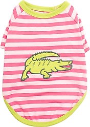 The Worthy Dog Al the Gator Tee Dog Shirt, Pink, Large slide 1 of 3