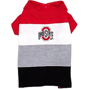 The License House Ohio State Colorblock Polo Dog Shirt, Multicolored, XX-Large