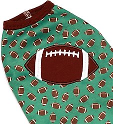 The Worthy Dog Game On Tee Dog Shirt, Green, X-Small slide 2 of 3