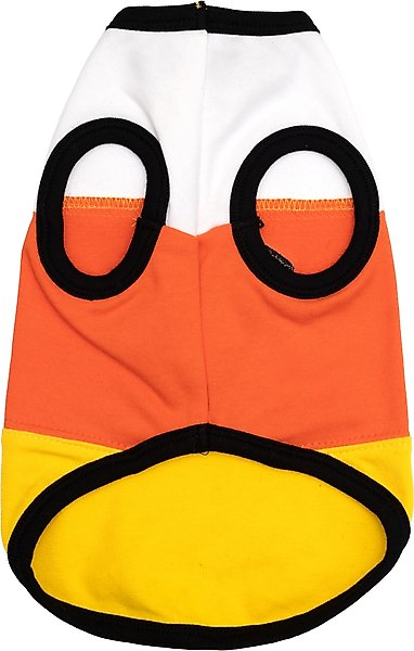 Show full view: The Worthy Dog Candy Corn Tee Dog Shirt, Multicolored, Medium slide 3 of 3