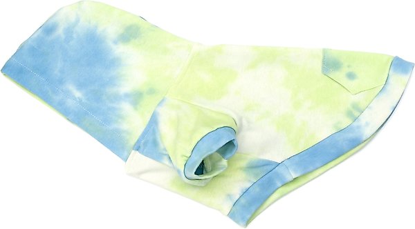 Show full view: The Worthy Dog Tie Dye Dog Hoodie, Blue, X-Small slide 4 of 4