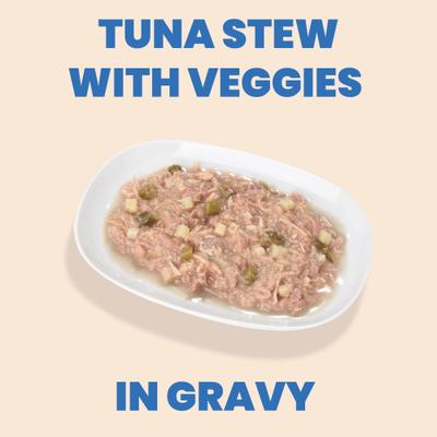 Show full view: Almo Nature HQS Complete Tuna Stew with Veggies in Gravy Grain-Free Wet Dog Food, 5.5-oz can, case of 12 slide 3 of 9