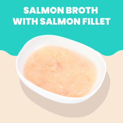 Show full view: Almo Nature Hydration Help HQS Salmon Recipe in Broth Wet Cat Food Topping, 1.77-oz pouch, case of 12 slide 3 of 10
