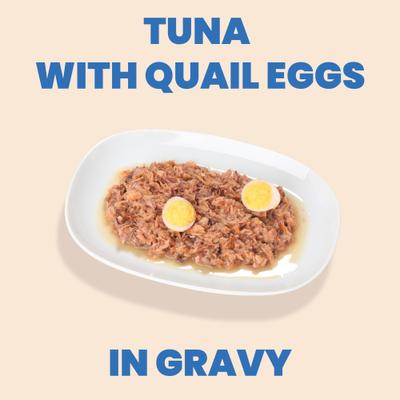 Show full view: Almo Nature HQS Complete Tuna with Quail Egg Wet Cat Food, 2.47-oz can, case of 12 slide 3 of 10