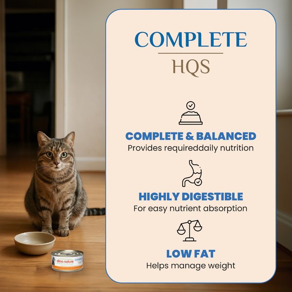 Almo Nature HQS Complete Salmon Recipe with Apples Grain-Free Canned Cat Food