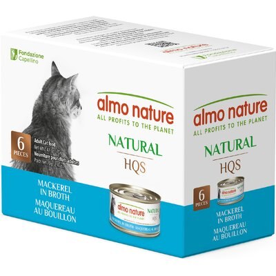 Almo Nature Almo Nature Natural HQS Mackerel Flaked Wet Cat Food, 2.47-oz can, case of 6