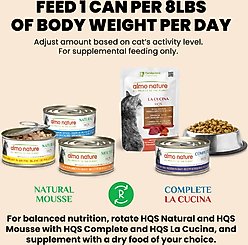 Almo Nature HQS Natural Rotational Diet Chicken & Tuna Selections Variety Pack Wet Cat Food, 5.29-oz can, case of 6 slide 2 of 9
