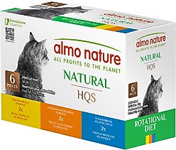 Almo Nature HQS Natural Rotational Diet Chicken & Tuna Selections Variety Pack Wet Cat Food, 5.29-oz can, case of 6